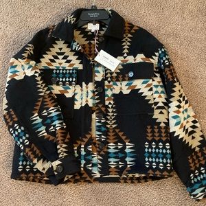 Navajo Pattern Button Up Jacket
